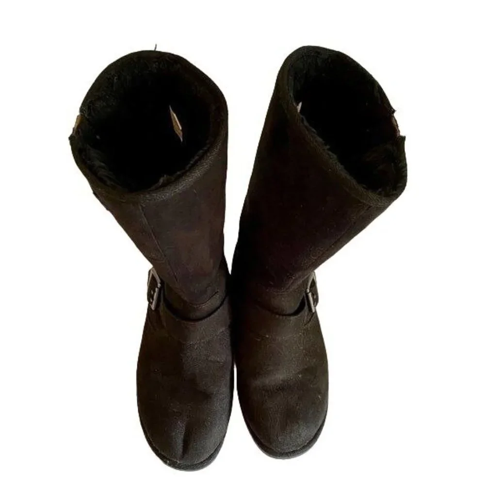 So Black Boots with Buckles Womens Size 7